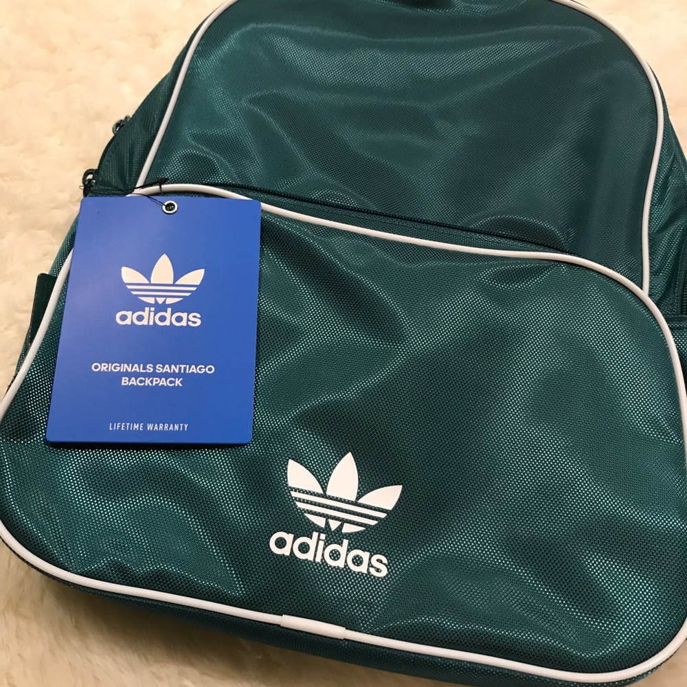 NWT ADIDAS Original Green Backpack - Picture 5 of 7
